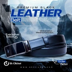 High status original leather gear belt. (Black)