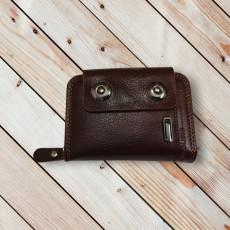 premium brown leather key holder/key case wallet